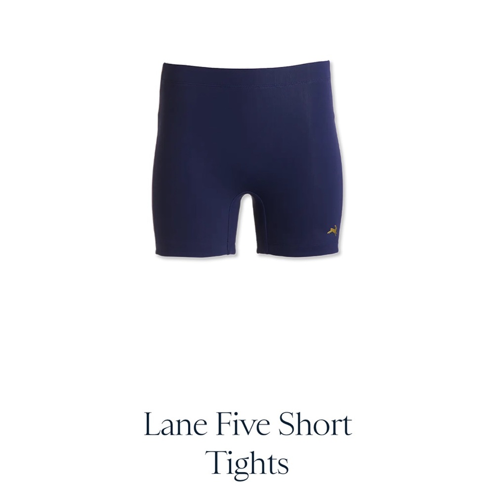 Tracksmith navy lane 5 shorts